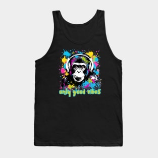 Monkey with Headphones Tank Top